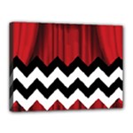 Black Lodge Chevron Canvas 16  x 12  (Stretched)