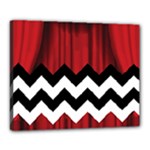 Black Lodge Chevron Canvas 20  x 16  (Stretched)