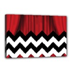 Black Lodge Chevron Canvas 18  x 12  (Stretched)