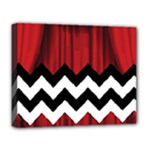 Black Lodge Chevron Deluxe Canvas 20  x 16  (Stretched)