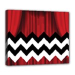 Black Lodge Chevron Deluxe Canvas 24  x 20  (Stretched)