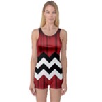 Black Lodge Chevron One Piece Boyleg Swimsuit