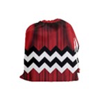 Black Lodge Chevron Drawstring Pouch (Large)