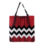 Black Lodge Chevron Grocery Tote Bag