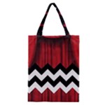 Black Lodge Chevron Classic Tote Bag