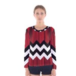 Black Lodge Chevron Women s Long Sleeve Tee