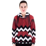 Black Lodge Chevron Women s Zipper Hoodie