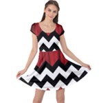 Black Lodge Chevron Cap Sleeve Dress