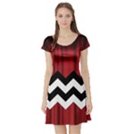 Black Lodge Chevron Short Sleeve Skater Dress