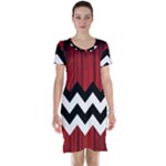 Black Lodge Chevron Short Sleeve Nightdress