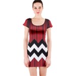 Black Lodge Chevron Short Sleeve Bodycon Dress