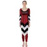 Black Lodge Chevron Long Sleeve Catsuit