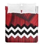 Black Lodge Chevron Duvet Cover Double Side (Full/ Double Size)