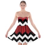 Black Lodge Chevron Strapless Bra Top Dress