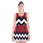 Black Lodge Chevron Scoop Neck Skater Dress