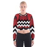 Black Lodge Chevron Cropped Sweatshirt