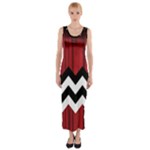 Black Lodge Chevron Fitted Maxi Dress