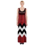 Black Lodge Chevron Maxi Thigh Split Dress