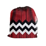 Black Lodge Chevron Drawstring Pouch (XL)