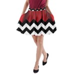 Black Lodge Chevron A-Line Pocket Skirt