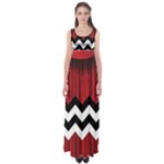 Black Lodge Chevron Empire Waist Maxi Dress