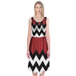 Black Lodge Chevron Midi Sleeveless Dress