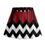 Black Lodge Chevron Mini Flare Skirt