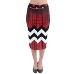 Black Lodge Chevron Midi Pencil Skirt