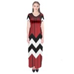 Black Lodge Chevron Short Sleeve Maxi Dress