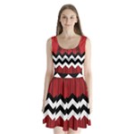 Black Lodge Chevron Split Back Mini Dress 