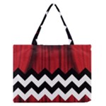 Black Lodge Chevron Medium Zipper Tote Bag