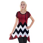 Black Lodge Chevron Short Sleeve Side Drop Tunic