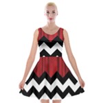 Black Lodge Chevron Velvet Skater Dress