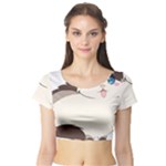 Ragdoll Cat for Life Short Sleeve Crop Top (Tight Fit)