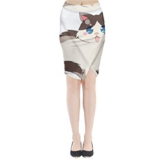 Ragdoll Cat for Life Midi Wrap Pencil Skirt from ArtsNow.com