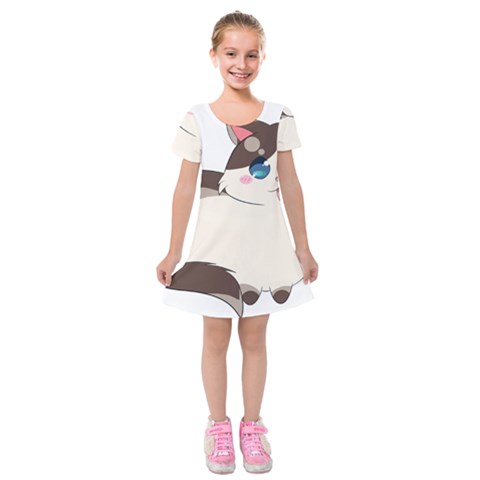 Ragdoll Cat for Life Kids  Short Sleeve Velvet Dress from ArtsNow.com