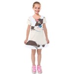 Ragdoll Cat for Life Kids  Short Sleeve Velvet Dress