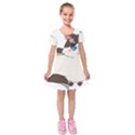 Kids  Short Sleeve Velvet Dress 