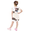 Kids  Short Sleeve Velvet Dress 