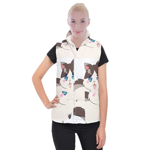 Ragdoll Cat for Life Women s Button Up Puffer Vest from ArtsNow.com