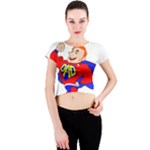 Redhead Super Dad Crew Neck Crop Top