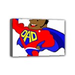 Fathers Day Black Super Dad Mini Canvas 6  x 4  (Stretched)