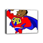 Fathers Day Black Super Dad Mini Canvas 7  x 5  (Stretched)