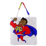 Fathers Day Black Super Dad Grocery Tote Bag