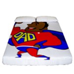 Fathers Day Black Super Dad Fitted Sheet (California King Size)