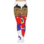 Fathers Day Black Super Dad Tights