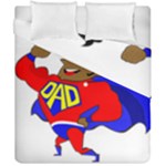 Fathers Day Black Super Dad Duvet Cover Double Side (California King Size)