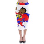 Fathers Day Black Super Dad Midi Pencil Skirt