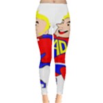 Fathers Day Blonde Super Dad Leggings 