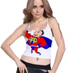 Fathers Day Super Dad Spaghetti Strap Bra Top